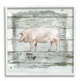 thumbnail image 1 of Stupell Industries Country Pink Pig over Book Collage Rustic Pattern Animals & Insects Painting White Framed Art Print Wall Art, 12 x 12, 1 of 7