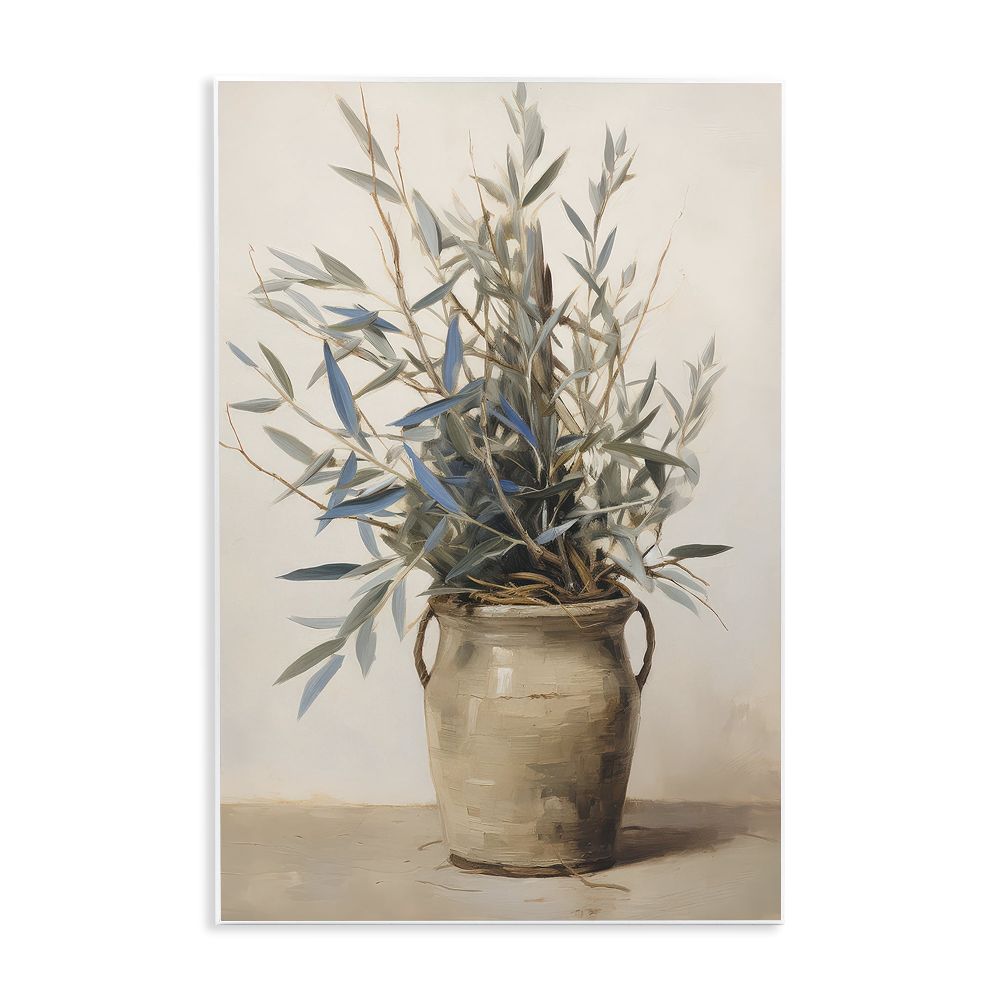 Stupell Industries Country Pottery Plant Plants & Flowers Painting Unframed Art Print Wall Art, 13 x 19