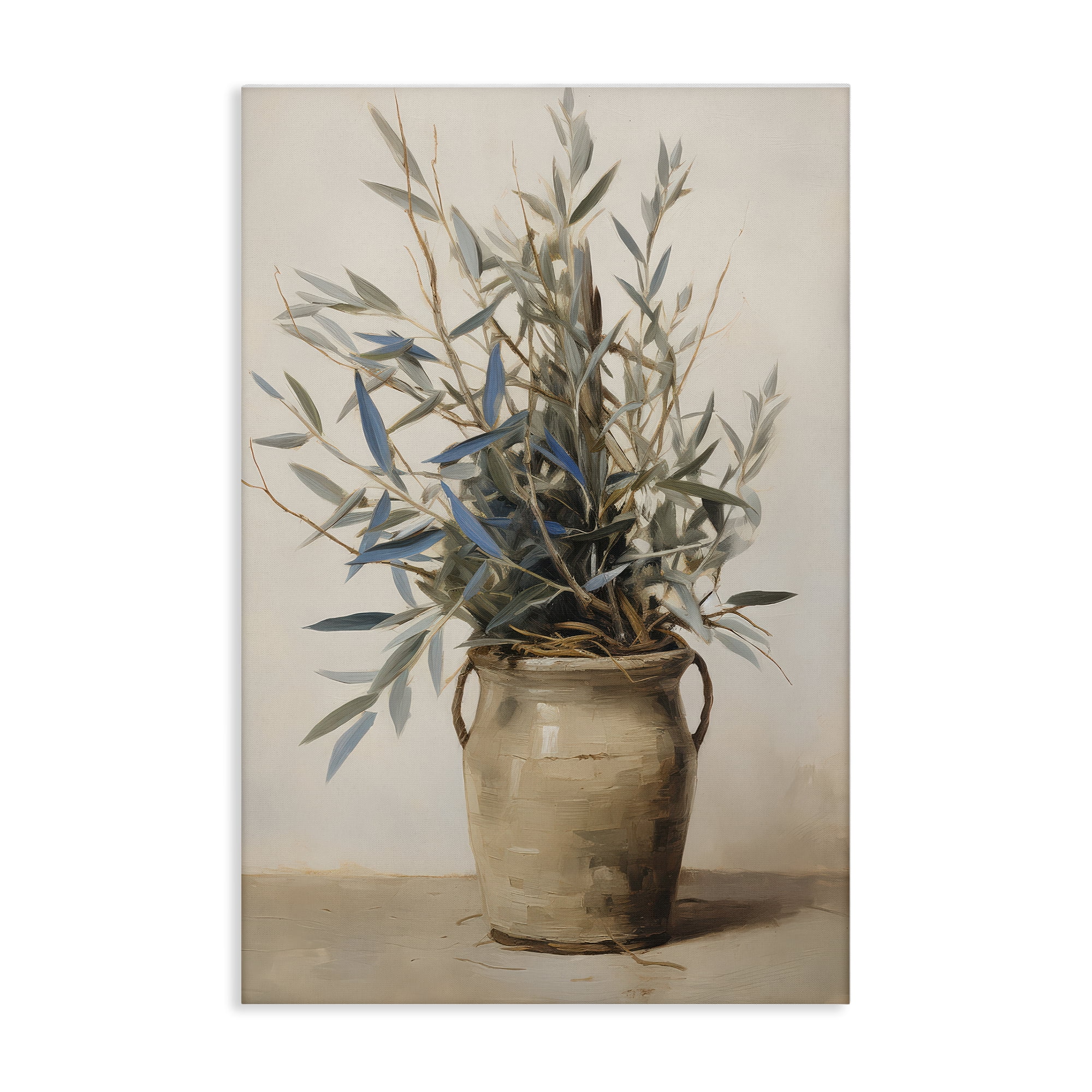 Stupell Industries Country Pottery Plant Plants & Flowers Painting Wrapped Canvas Art Print Wall Art, 16 x 24