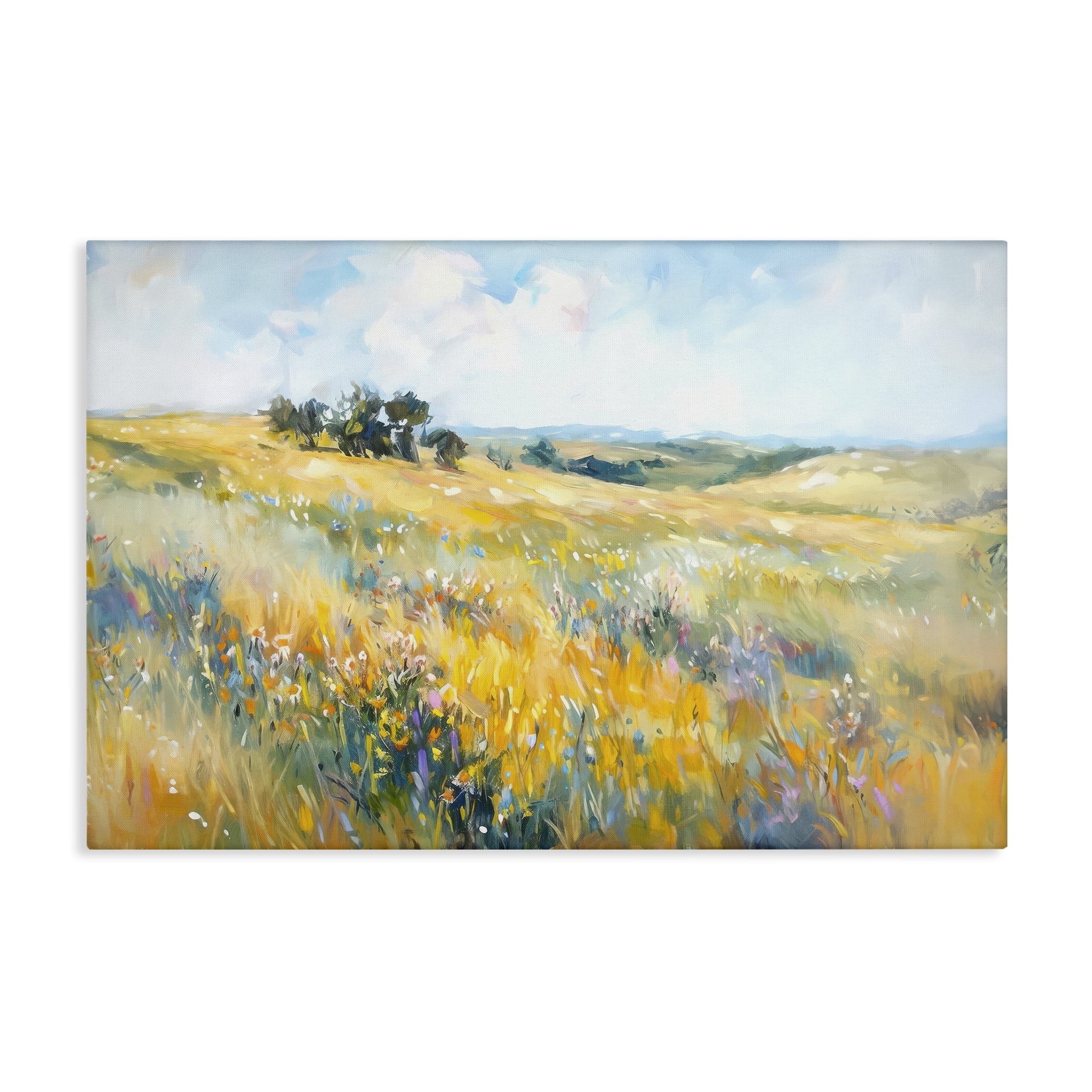 Stupell Industries Country Prairie Scene Landscape & Nature Painting Wrapped Canvas Art Print Wall Art, 45 x 30