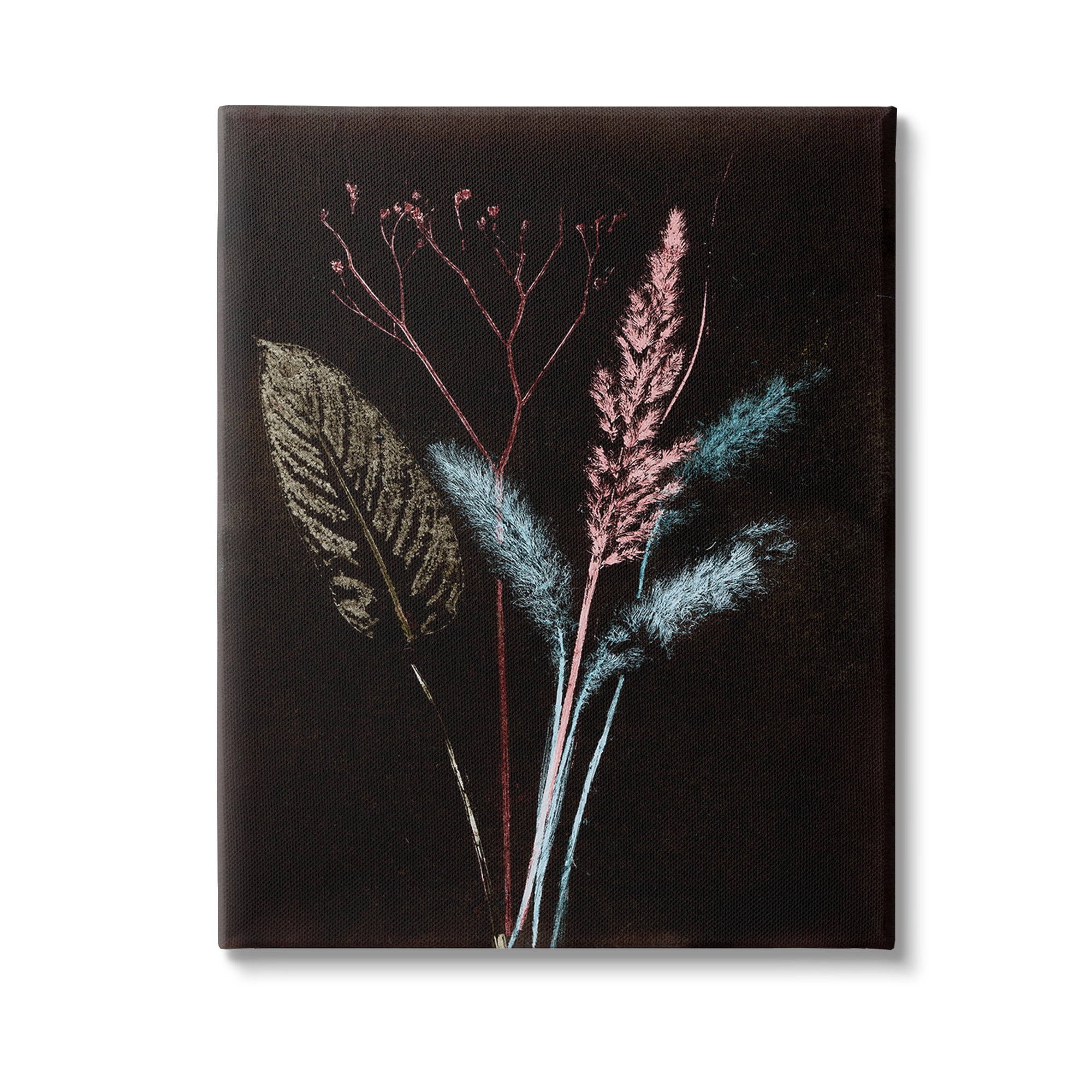 Stupell Industries Country Reeds Impressions Botanical & Floral Painting Gallery Wrapped Canvas Art Print Wall Art, 24 x 30