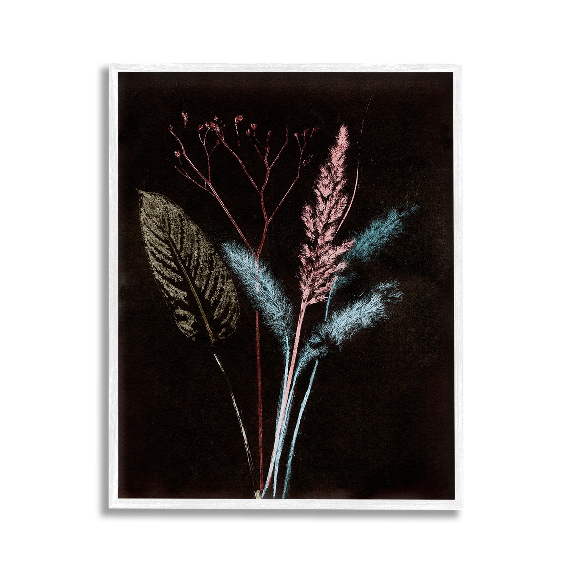 Stupell Industries Country Reeds Impressions Botanical & Floral Painting White Framed Art Print Wall Art, 11 x 14