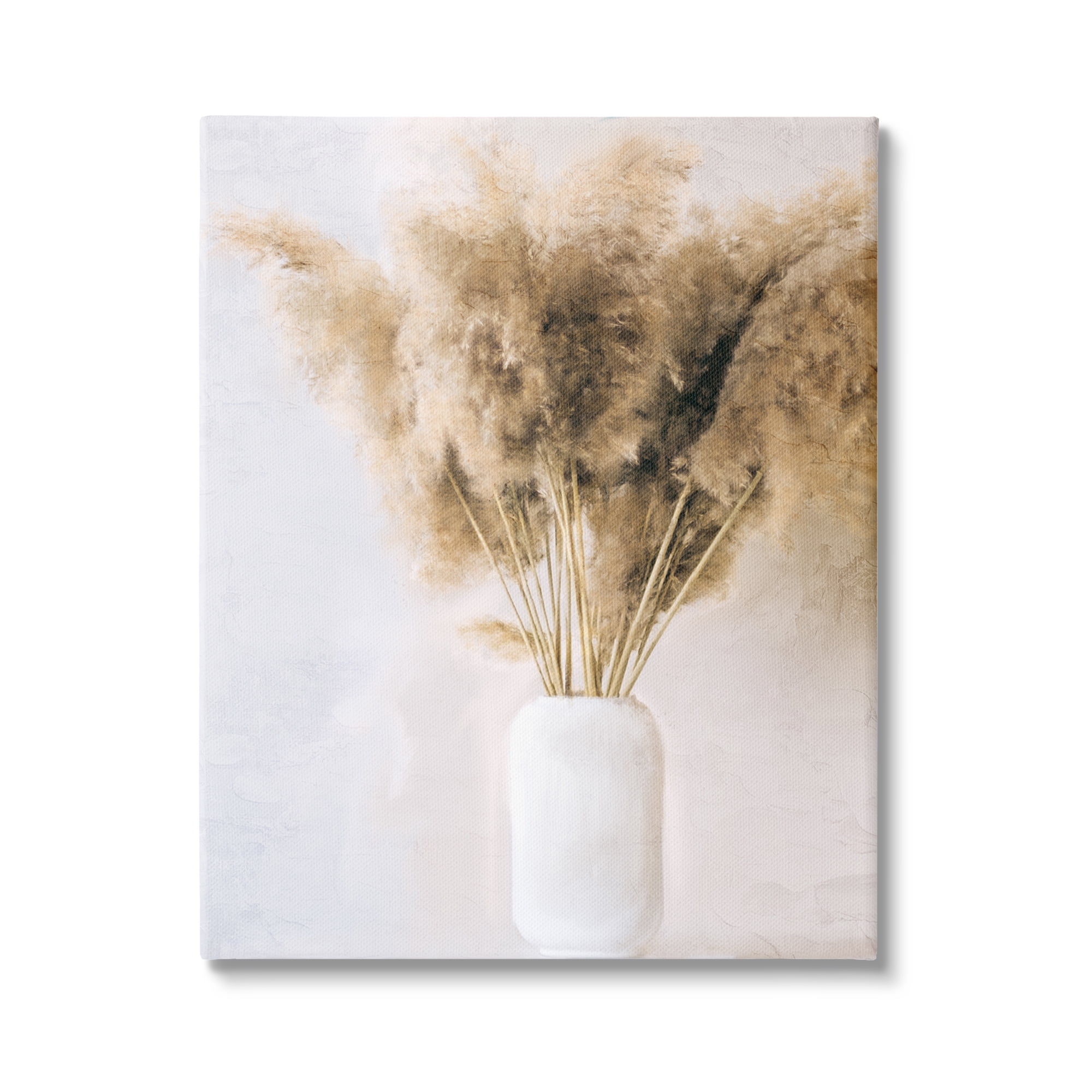 Stupell Industries Country Reeds in Vase Botanical & Floral Painting Gallery Wrapped Canvas Art Print Wall Art, 24 x 30