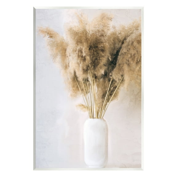 Stupell Industries Country Reeds in Vase Botanical & Floral Painting Unframed Art Print Wall Art, 10 x 15