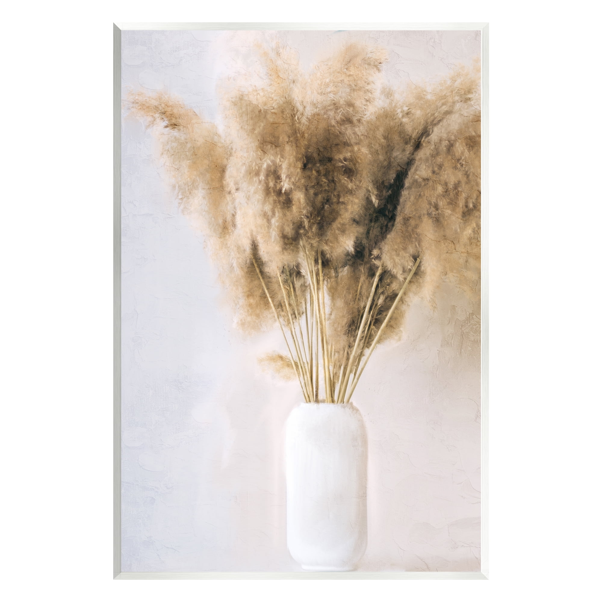 Stupell Industries Country Reeds in Vase Botanical & Floral Painting Unframed Art Print Wall Art, 13 x 19