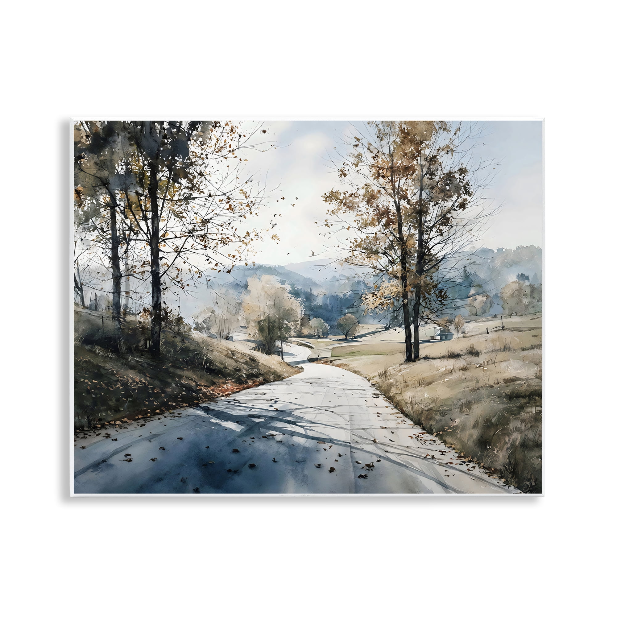 Stupell Industries Country Road in Autumn Wall Plaque Art, design by Franklyn Gregory