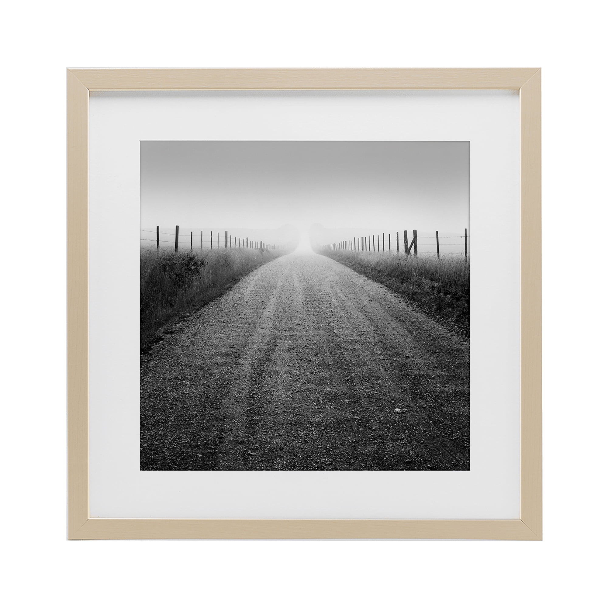 Stupell Industries Country Road in Morning Mist Birch Framed Print Under Glass, design by Chip Forelli
