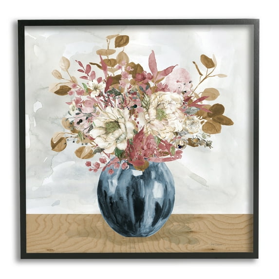 Stupell Industries Country Rustic Bouquet Still Life Botanical & Floral Painting Black Framed Art Print Wall Art