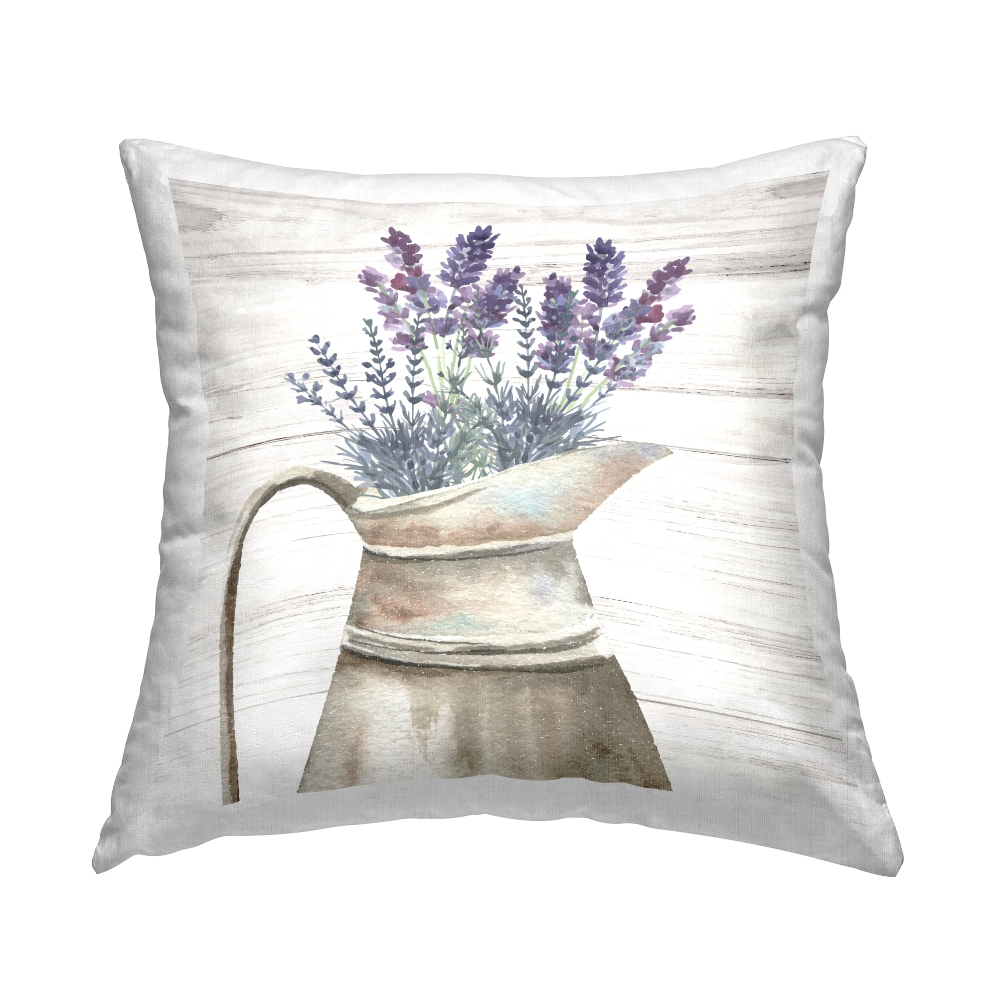 Stupell Industries Country Rustic Lavender Jug Printed Throw Pillow Design by ND Art