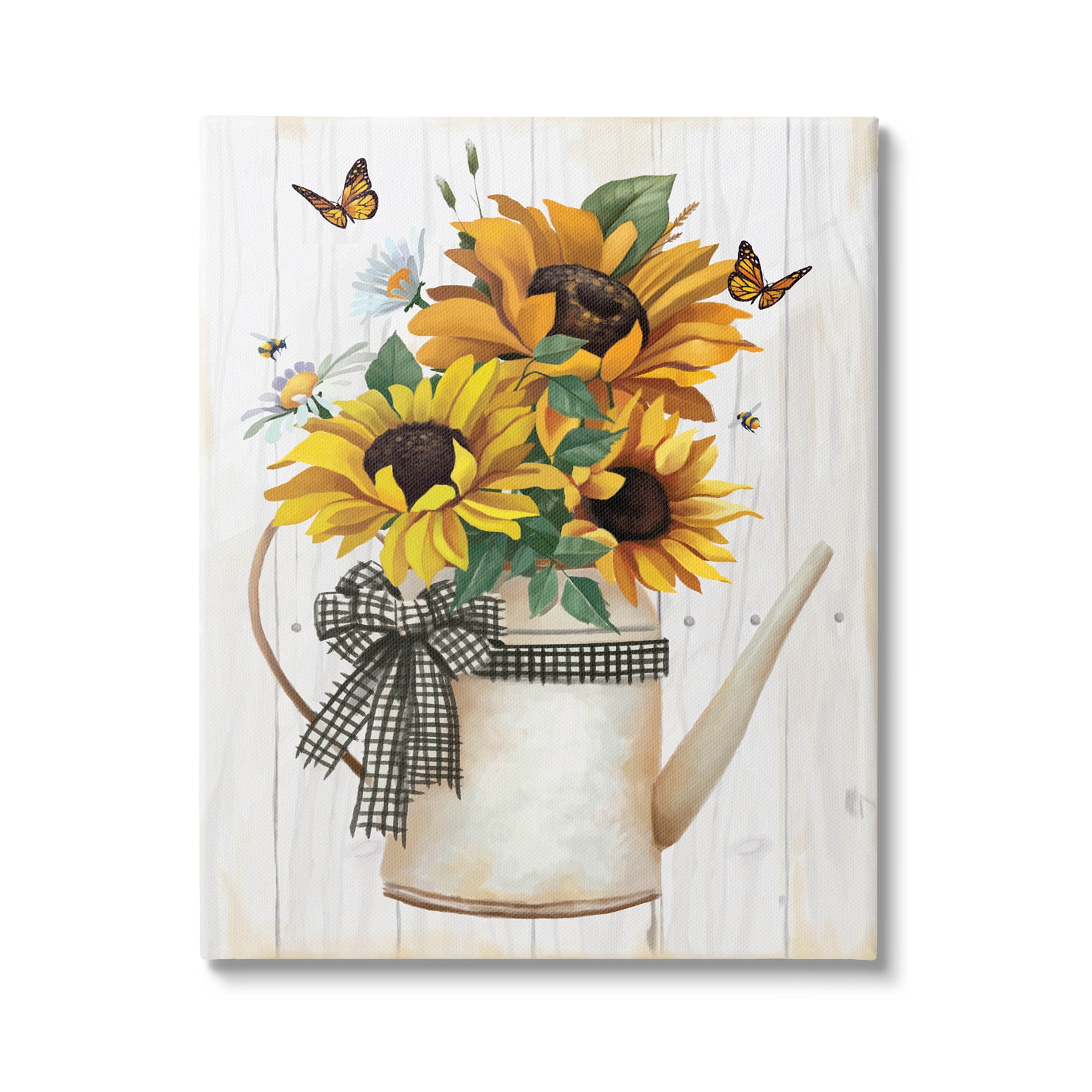 Stupell Industries Country Rustic Sunflower Bouquet Graphic Art Gallery Wrapped Canvas Print Wall Art, Design by Lucca Sheppard