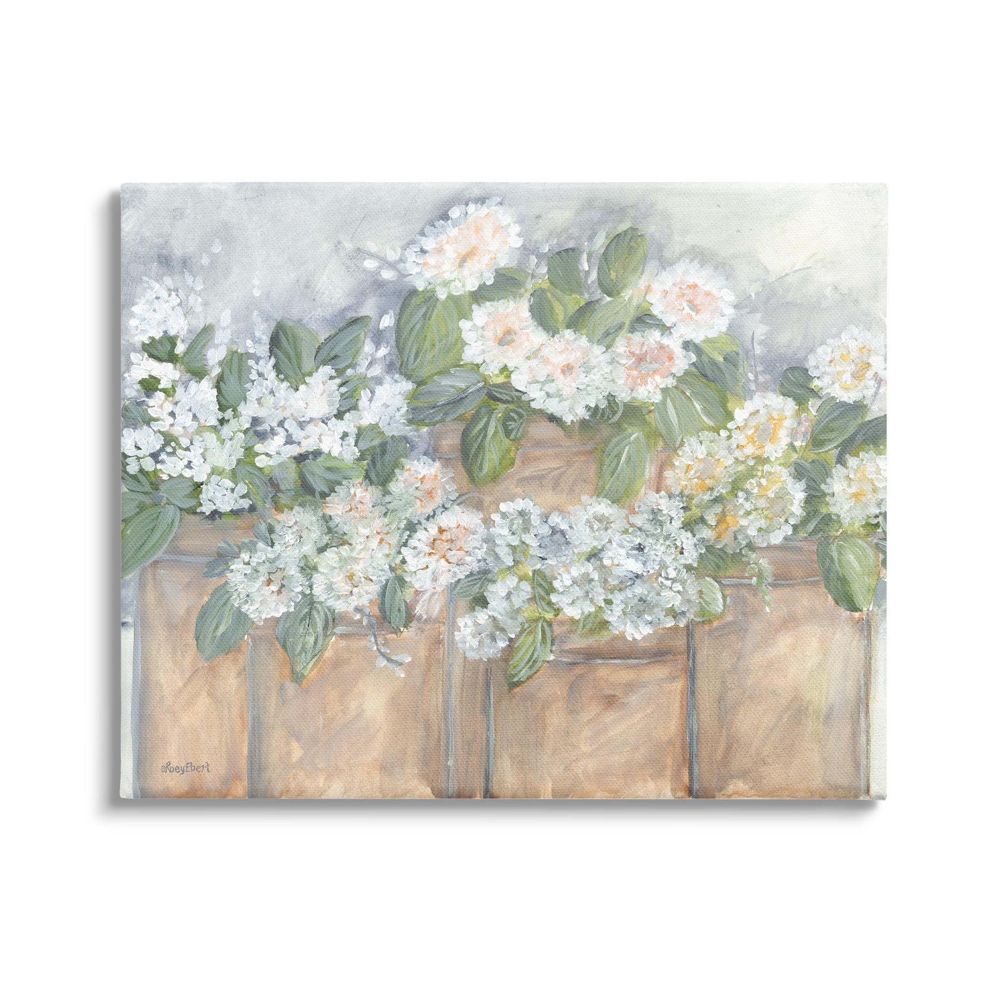 Stupell Industries Country Rustic White Flower Bouquets Arrangement Design, 48 x 36, Design by Roey Ebert