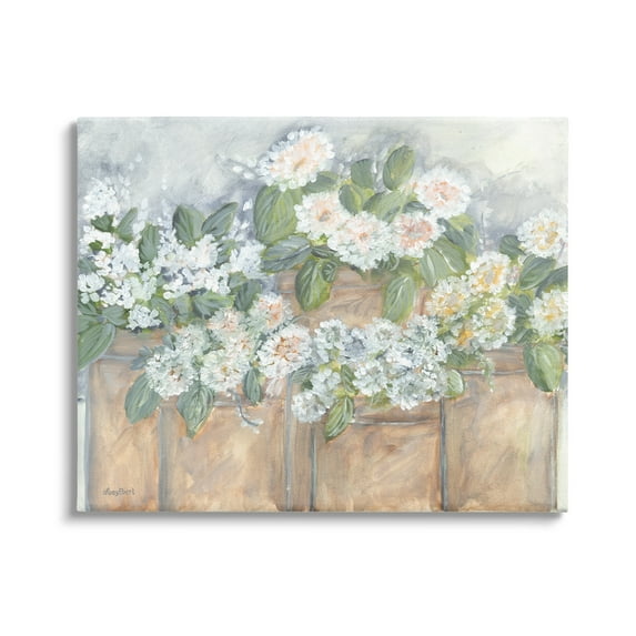 Stupell Industries Country Rustic White Flower Bouquets Arrangement Design Drawings Gallery-Wrapped Canvas Print Wall Art, 20x16, by Roey Ebert