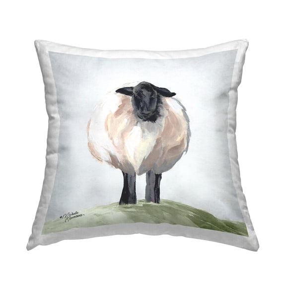 Stupell Industries Country Sheep Rural Plains Printed Throw Pillow Design by Michelle Norman