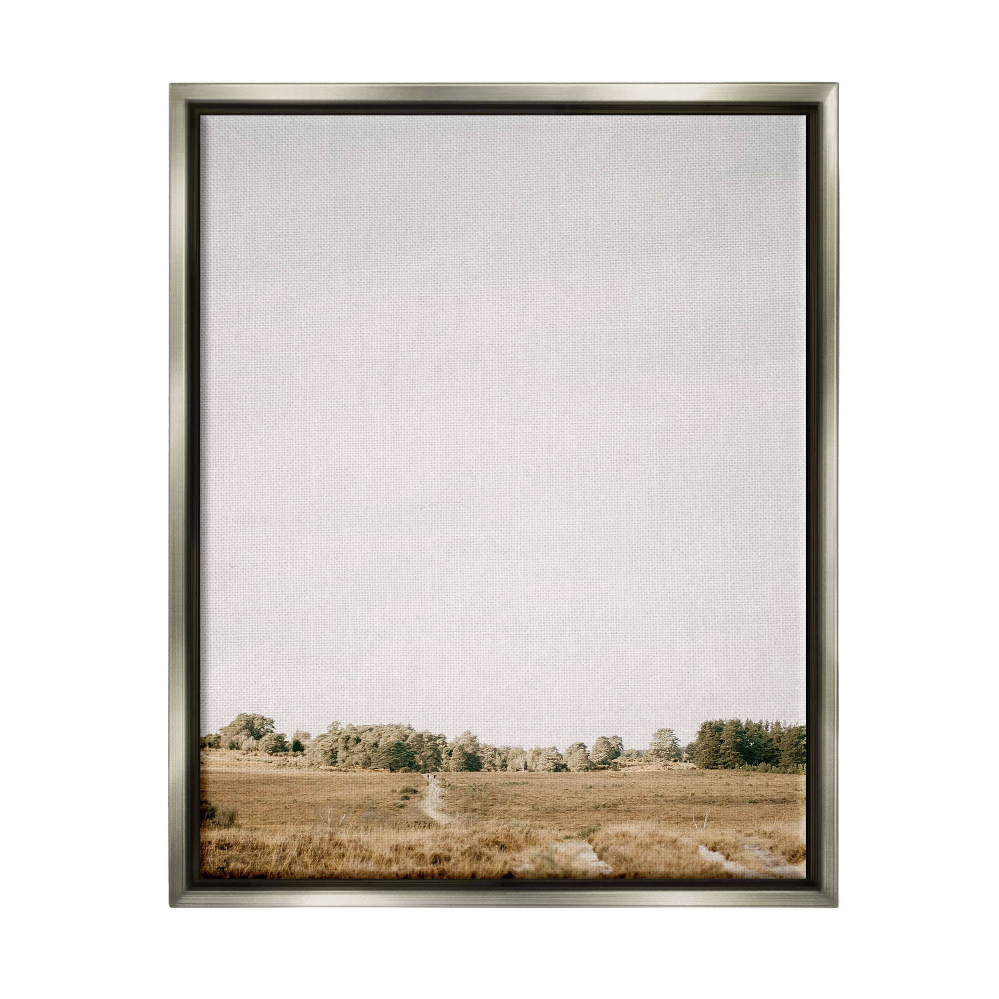 Stupell Industries Country Sky Photography Landscape Photography Gray Floater Framed Canvas Art Print Wall Art, 25 x 31