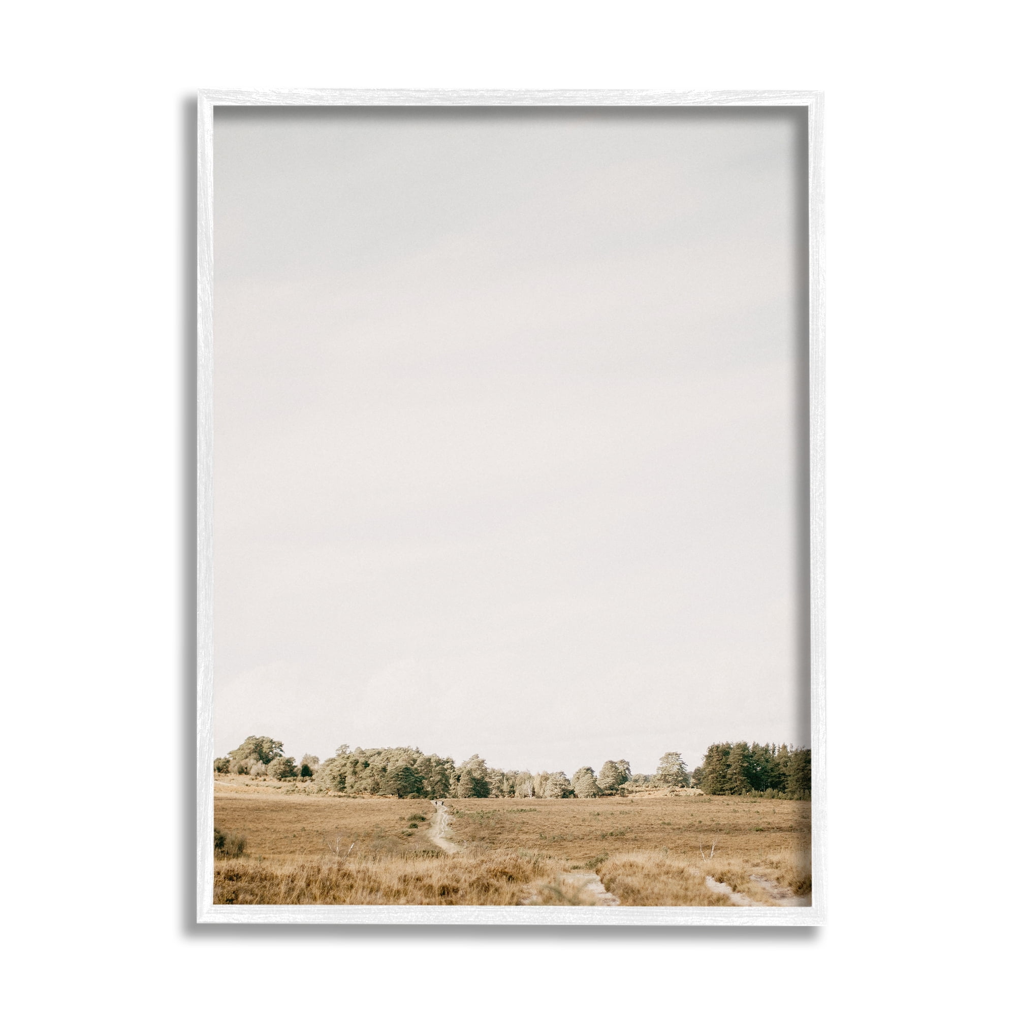 Stupell Industries Country Sky Photography Landscape Photography White Framed Art Print Wall Art, 11 x 14