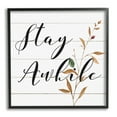 thumbnail image 1 of Stupell Industries Country Stay Awhile Botanical & Floral Painting Black Framed Art Print Wall Art, 24 x 24, 1 of 9