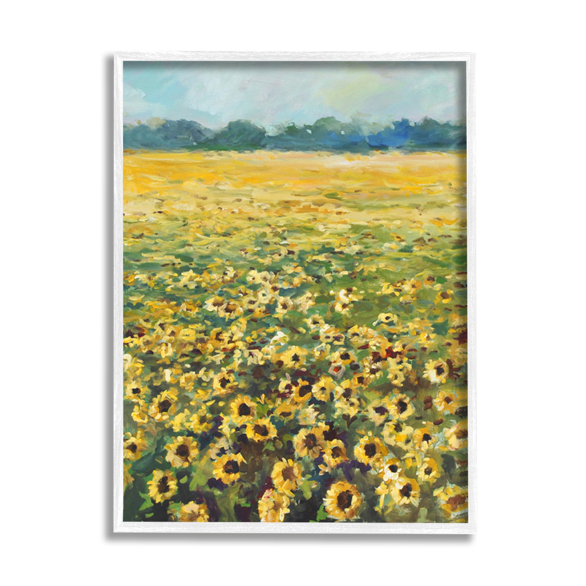 Stupell Industries Country Sunflower Field Yellow Floral Meadow Landscape, 11 x 14, Design by Allayn Stevens