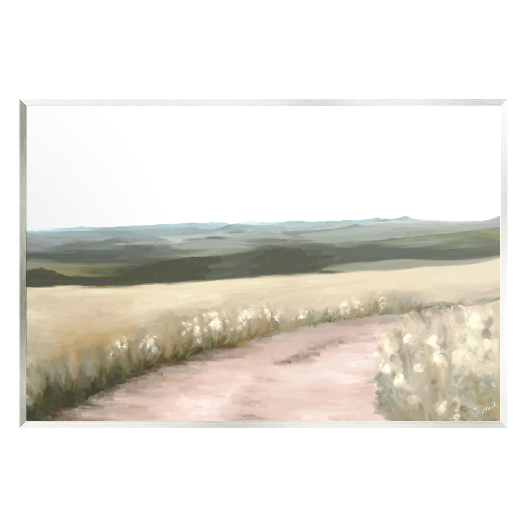 Stupell Industries Country Trail Scenery Nature Painting Unframed Art Print Wall Art, 19 x 13