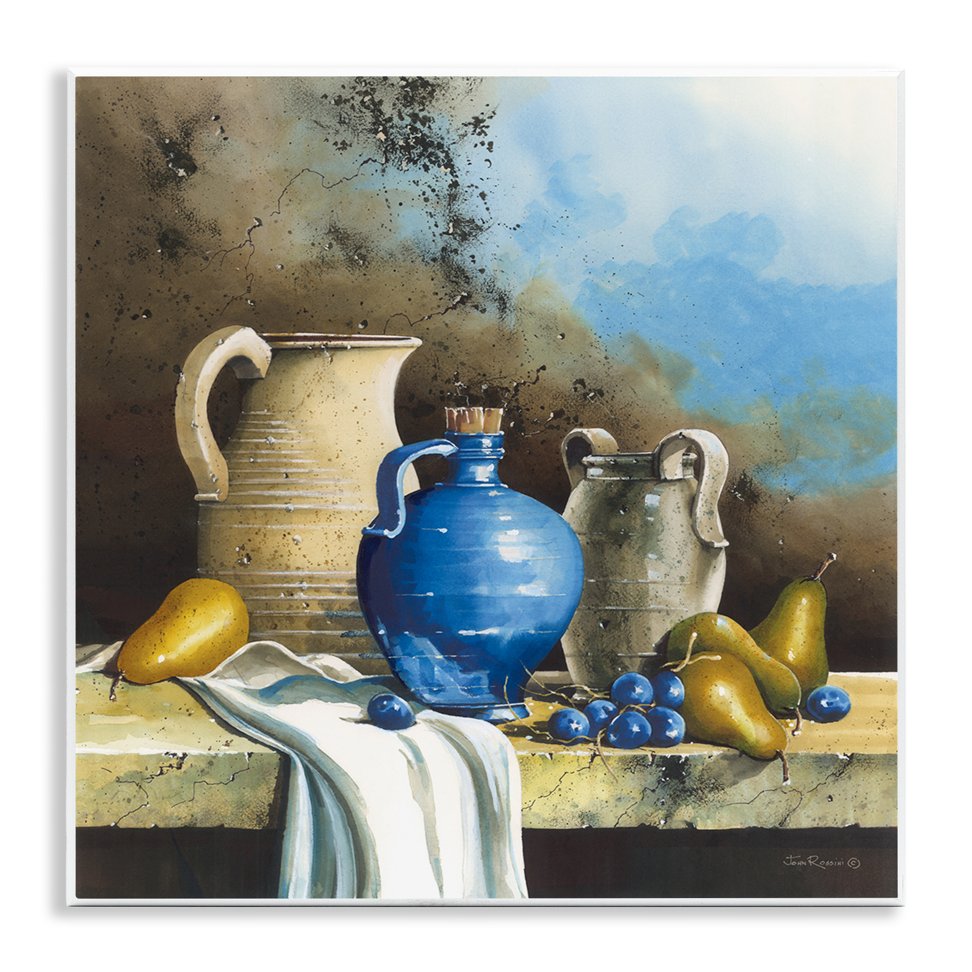 Stupell Industries Country Vineyard Still Life Food & Beverage Painting Unframed Art Print Wall Art, 12 x 12