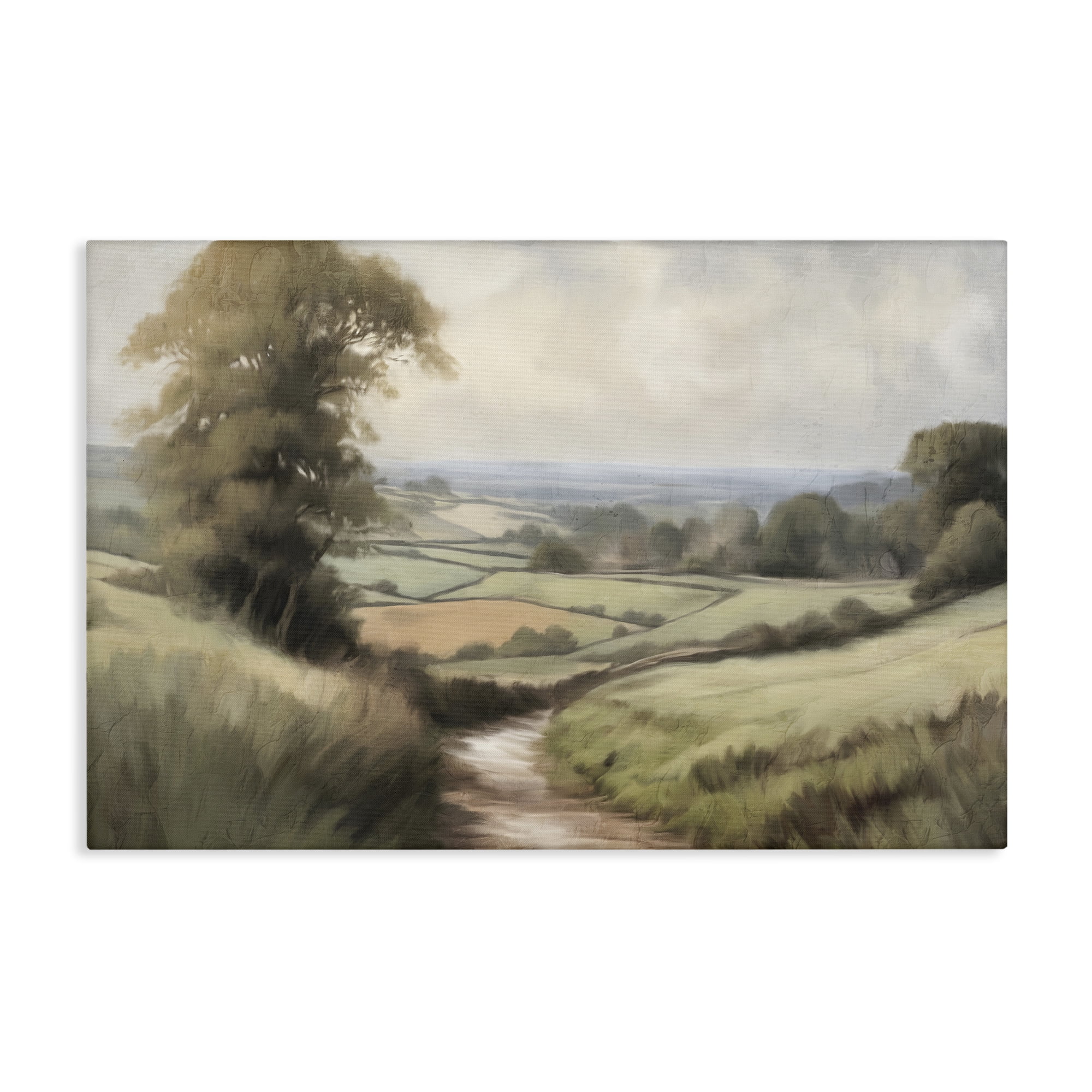 Stupell Industries Country Walk Path Landscape & Nature Painting Wrapped Canvas Art Print Wall Art, 24 x 16