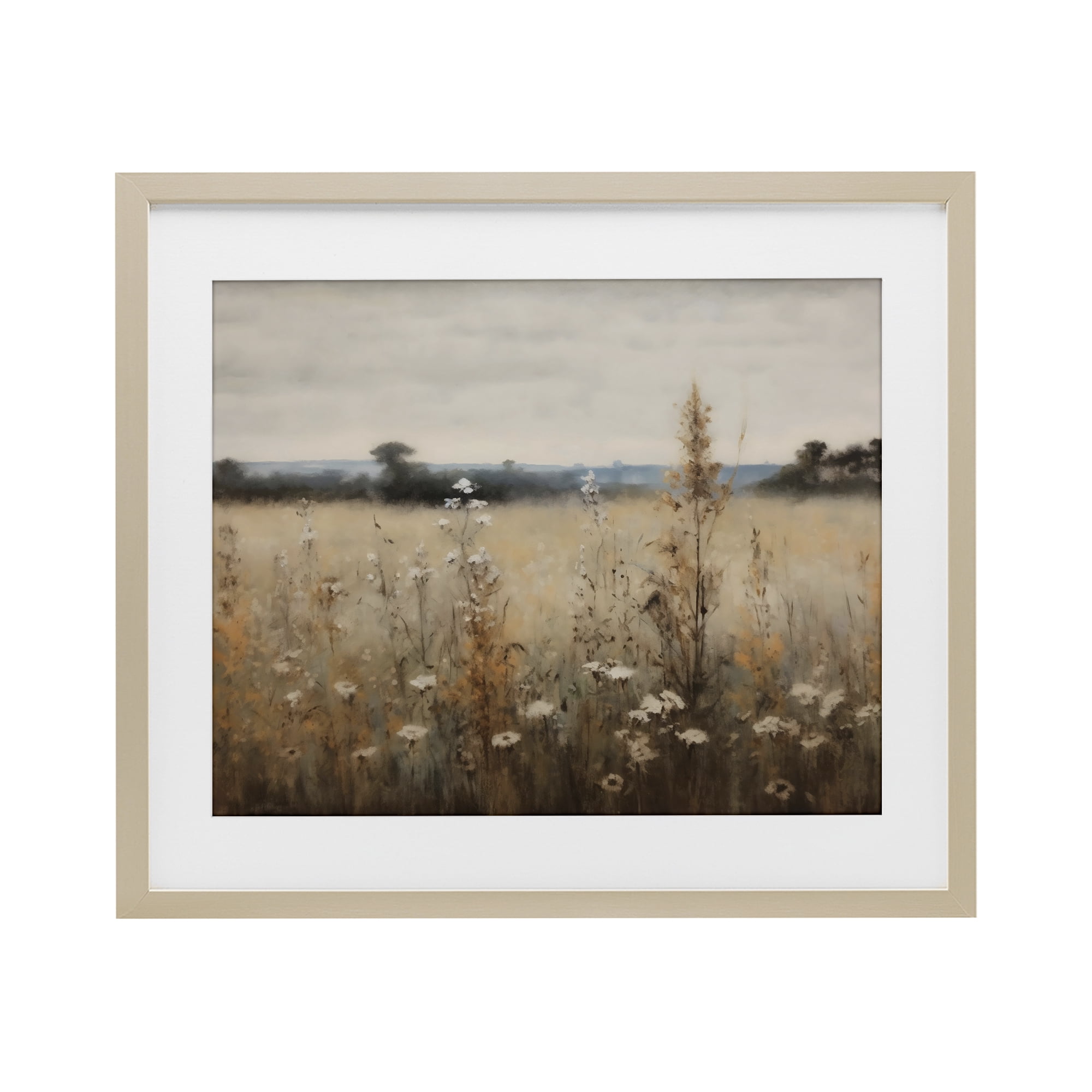 Stupell Industries Country Wildflowers in Misty Meadow Birch Framed Print Under Glass, design by Creative Studio