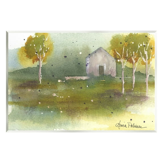 Stupell Industries Countryside Cottage Painting Landscape Painting Unframed Art Print Wall Art