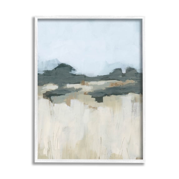 Stupell Industries Countryside Grass Landscape Scene Painting White Framed Art Print Wall Art, Design by June Erica Vess
