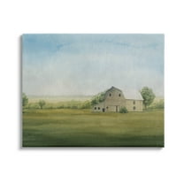 Stupell Industries Countryside Grassland Barn Painting Gallery Wrapped Canvas Print Wall Art, Design by Grace Popp