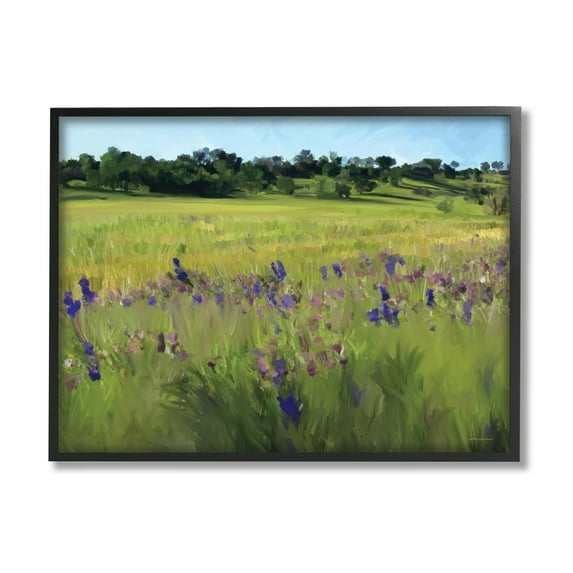 Stupell Industries Countryside Grassland Field Purple Pink Flower Blossoms, 20 x 16, Design by Kamdon Kreations
