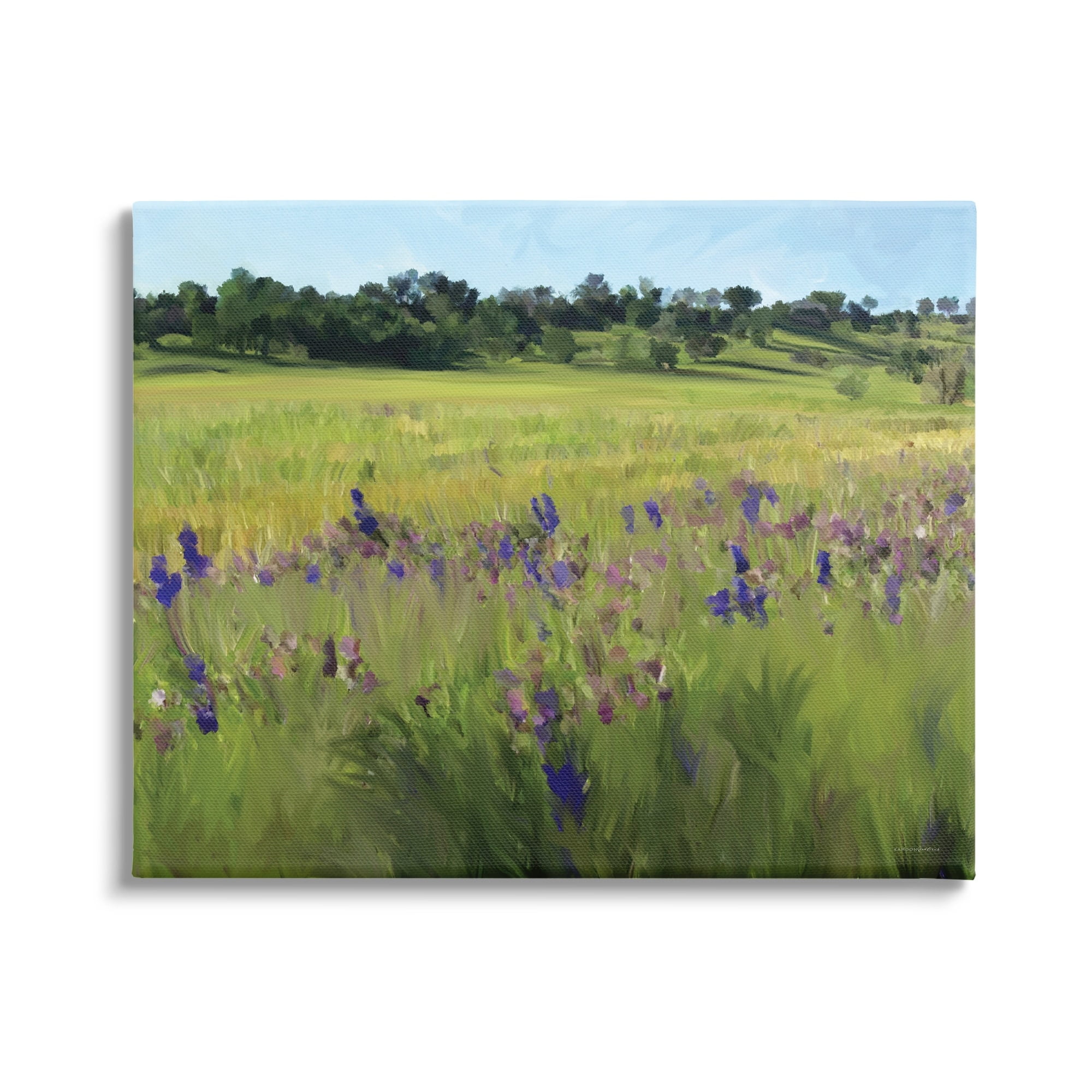 Stupell Industries Countryside Grassland Field Purple Pink Flower Blossoms, 40 x 30, Design by Kamdon Kreations
