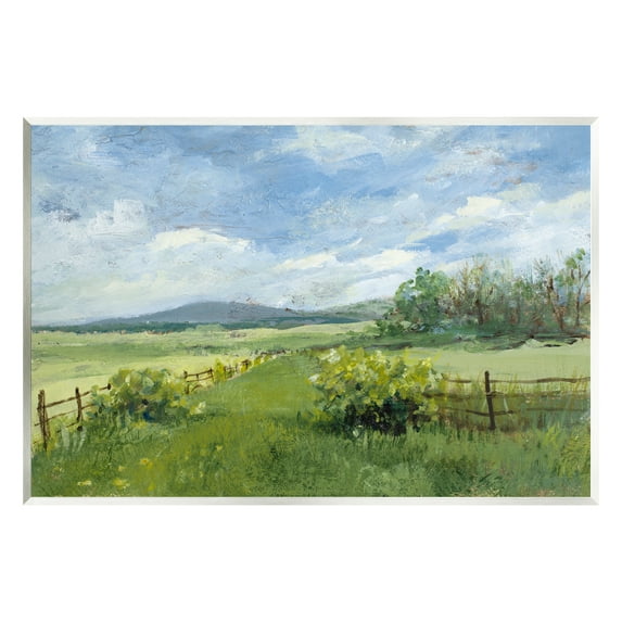 Stupell Industries Countryside Landscape Painting Nature Painting Unframed Art Print Wall Art, 15 x 10