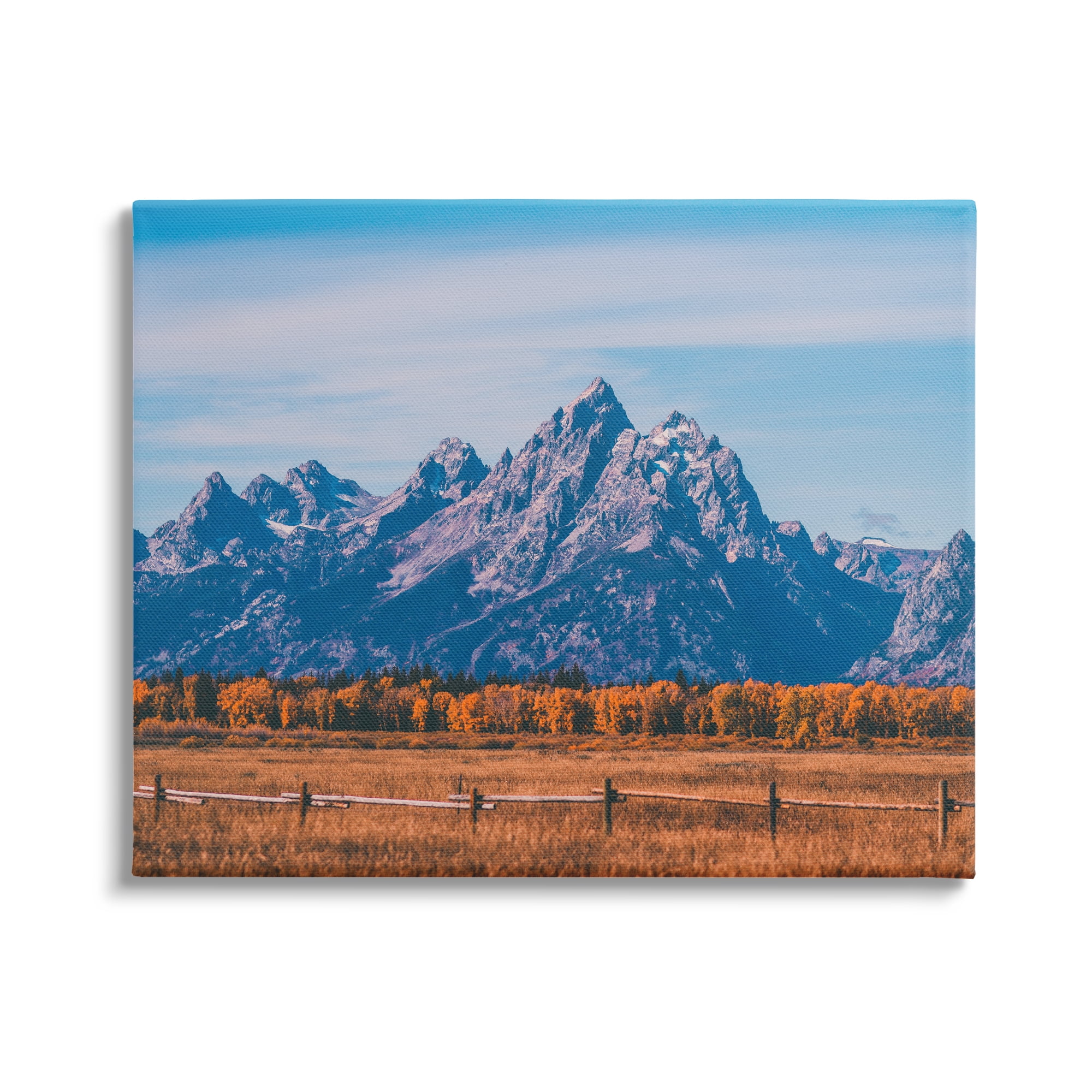 Stupell Industries Countryside & Mountain Peaks Landscape Photography Gallery Wrapped Canvas Art Print Wall Art, 20 x 16