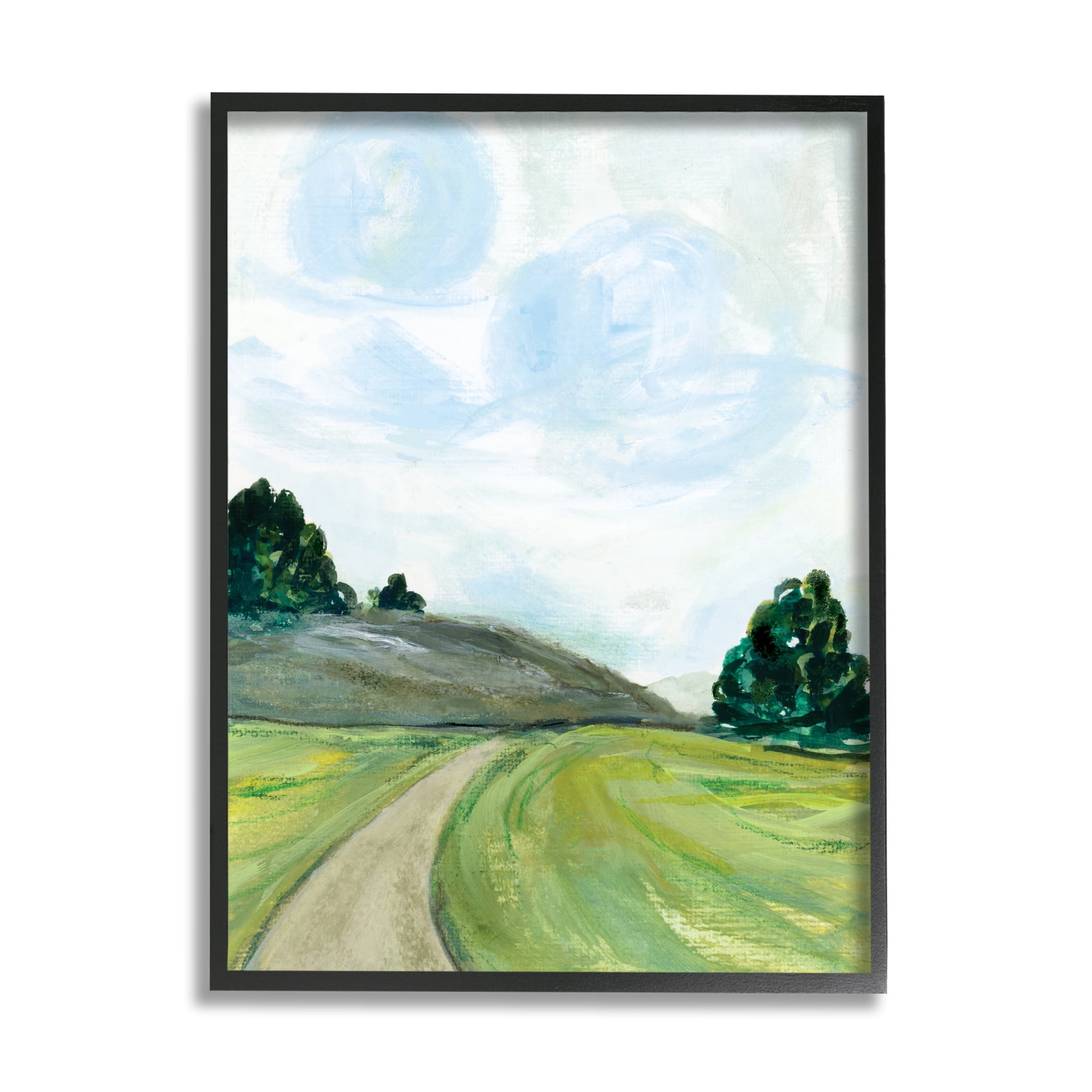 Stupell Industries Countryside Path Landscape Green Hill Trees, 11 x 14, Designed by Joy Ting
