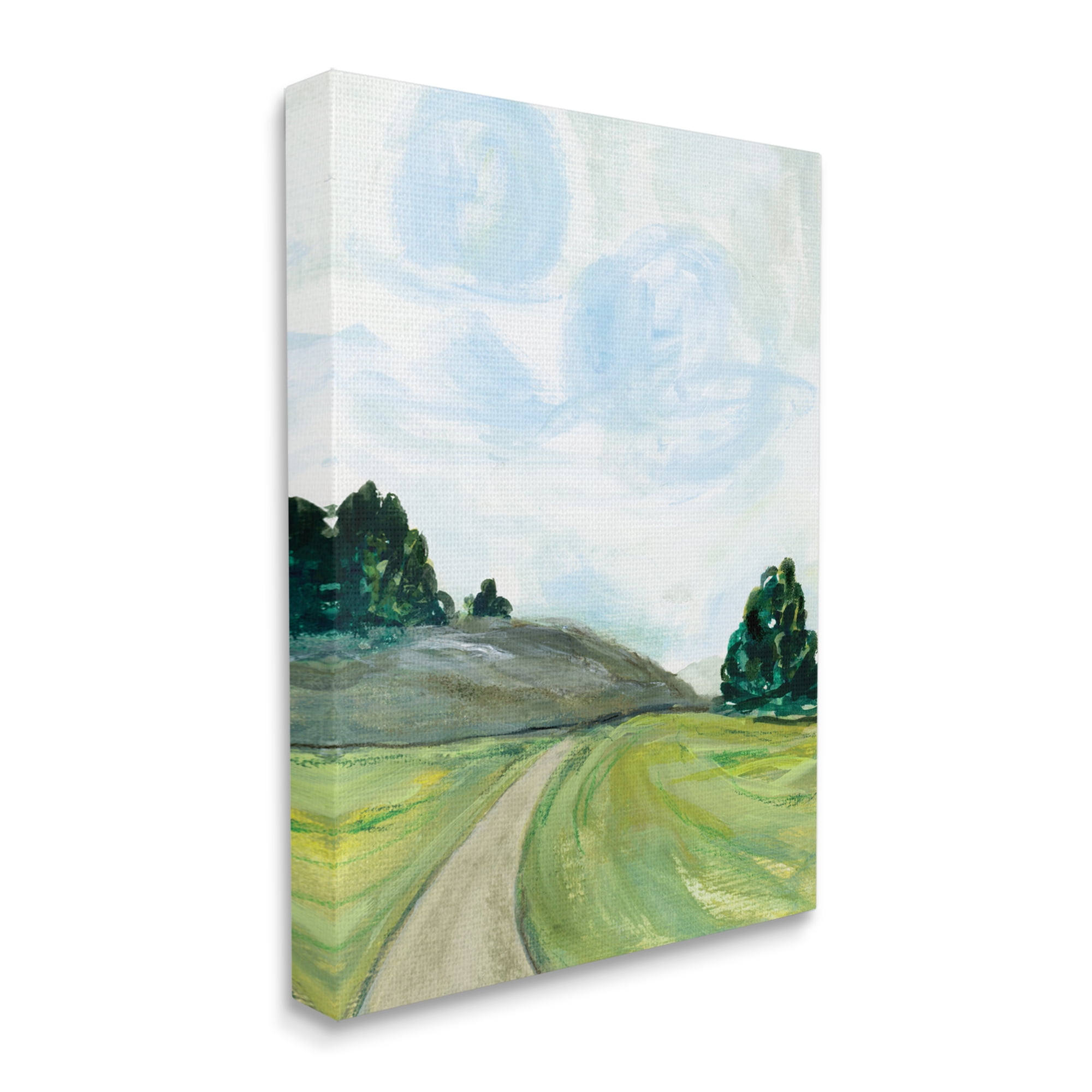 Stupell Industries Countryside Path Landscape Green Hill Trees, 16 x 20, Designed by Joy Ting