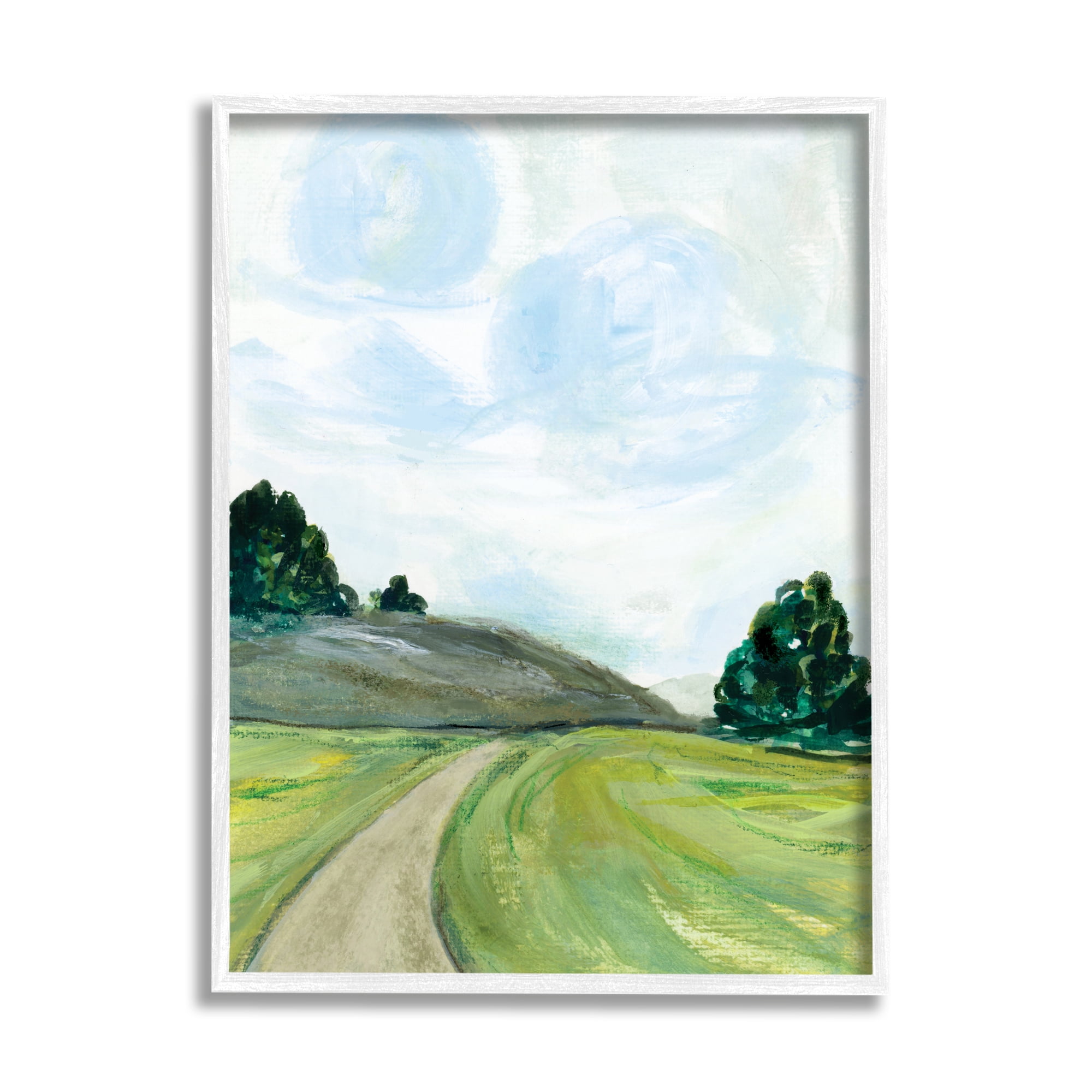 Stupell Industries Countryside Path Landscape Green Hill Trees, 16 x 20, Designed by Joy Ting
