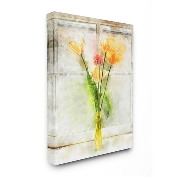 Stupell Industries Countryside Tulip Bouquet on Window Sill Designed by Ziwei Li
