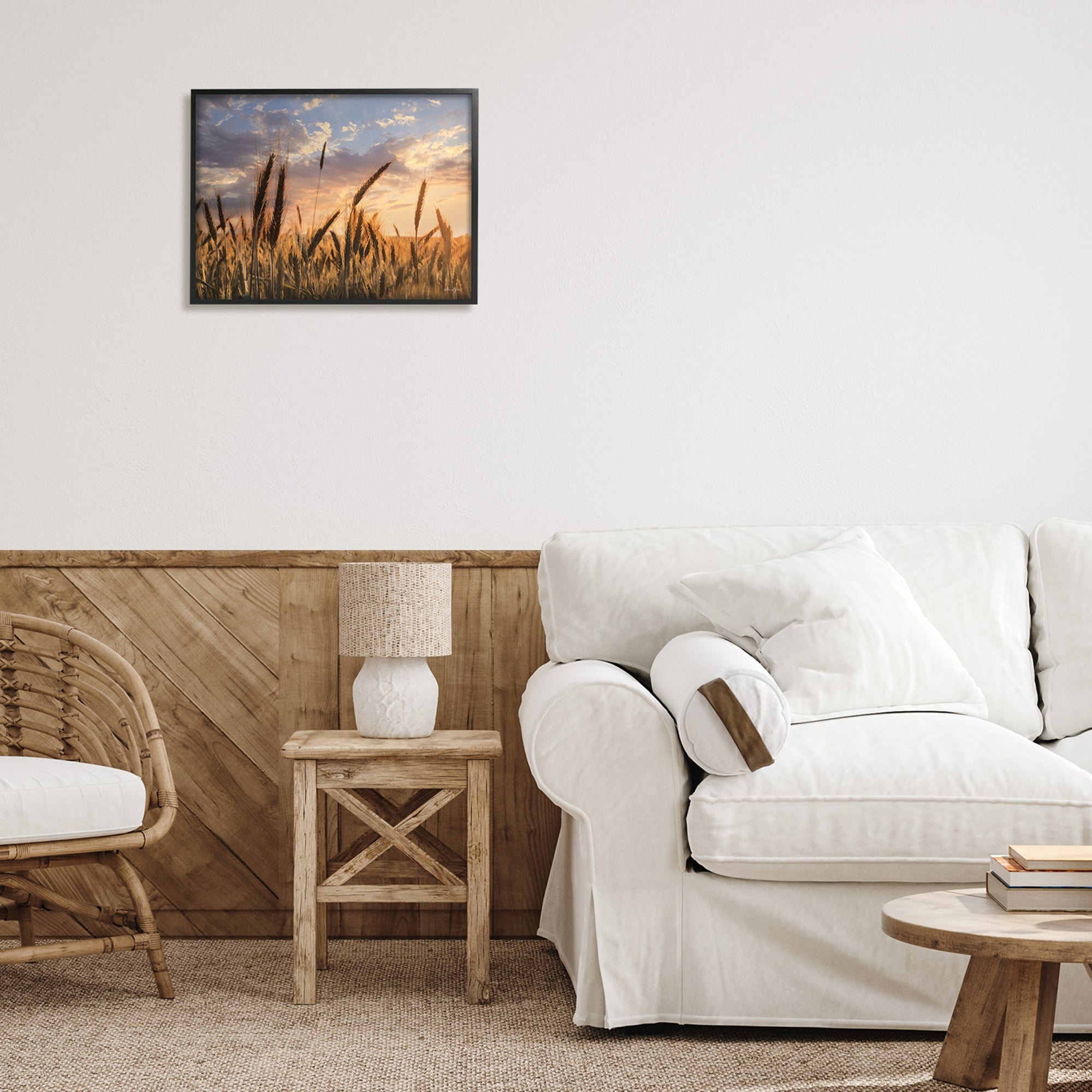 Stupell Industries Countryside Wheat Field Farmland Cloudy Sunset Sky, 20 x 16, Design by Lori Deiter