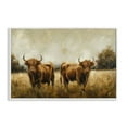Stupell Industries Couple of Cows Animals & Insects Painting White Framed Art Print Wall Art, 24