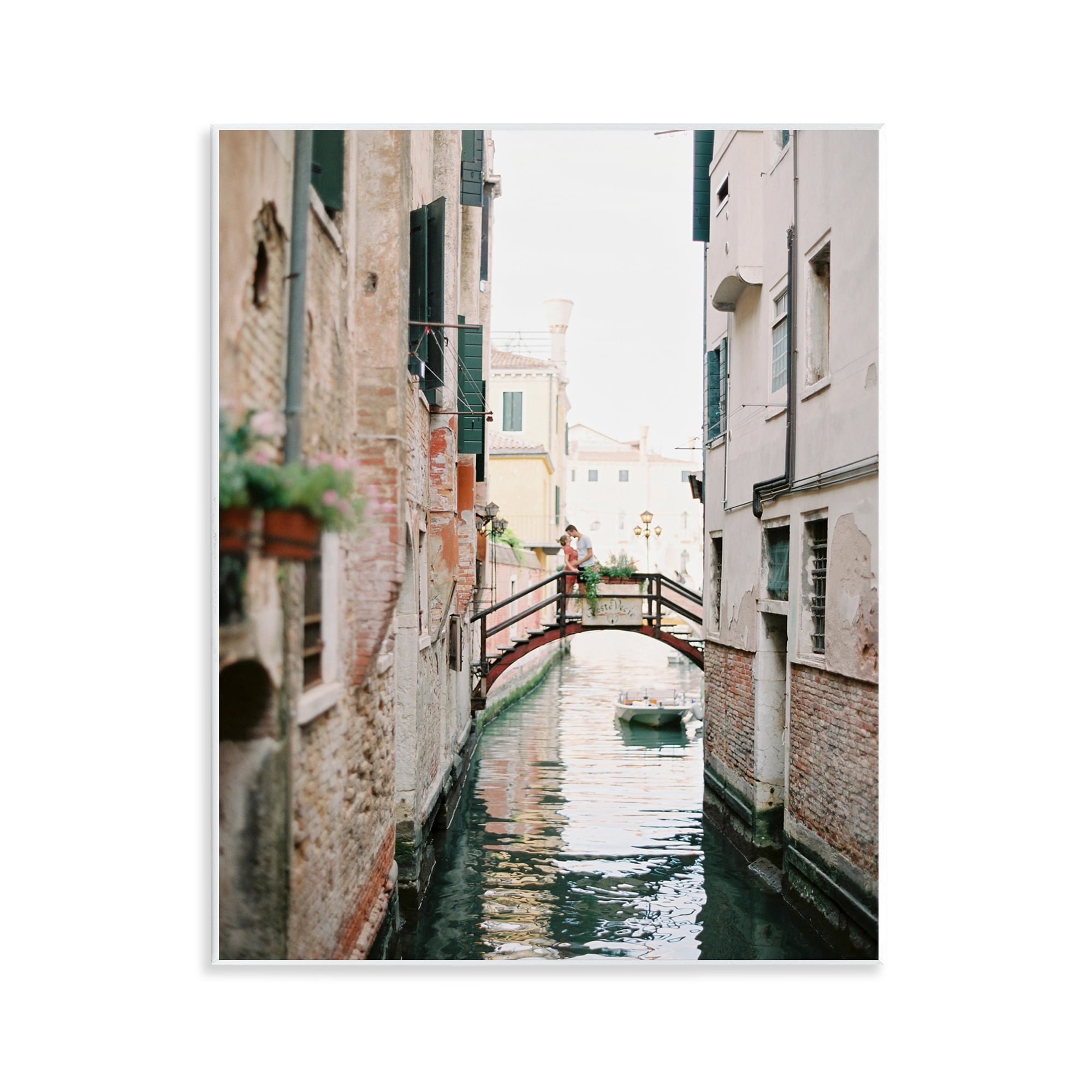 Stupell Industries Couple on Canal Bridge Town & City Photography Unframed Art Print Wall Art, 11 x 14