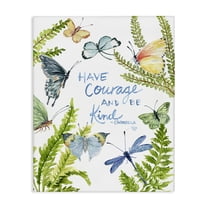 Stupell Industries Courage & Kindness Phrase Animals & Insects Painting Gallery Wrapped Canvas Art Print Wall Art, 16 x 20