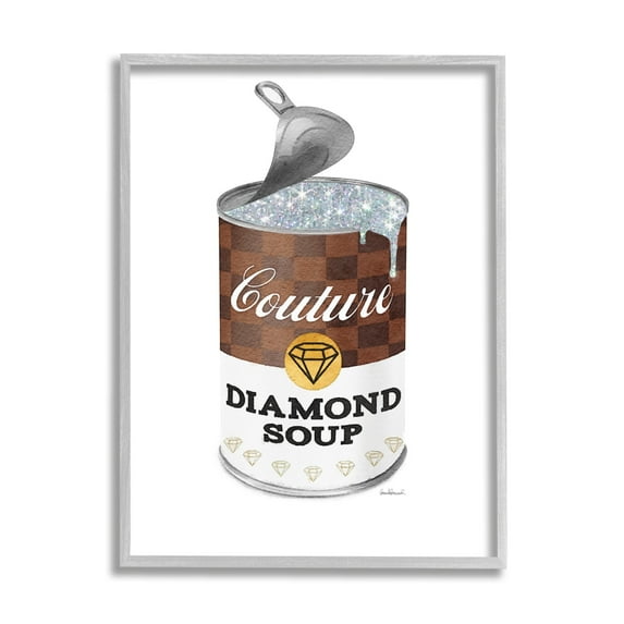 Stupell Industries Couture Fashion Pop Condensed Soup Can Brown Glam, 16 x 20, Design by Amanda Greenwood