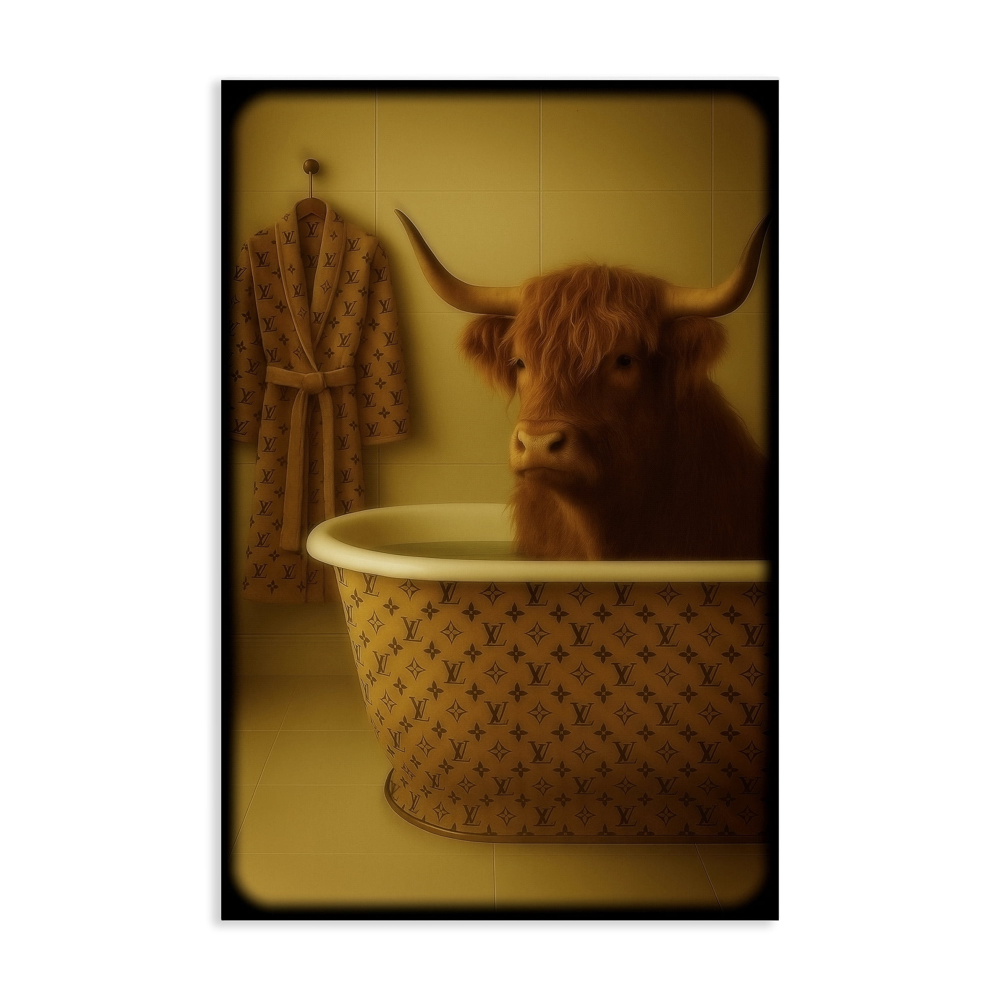 Stupell Industries Couture Highland in Luxury Tub Canvas Wall Art, design by Grotto Studios
