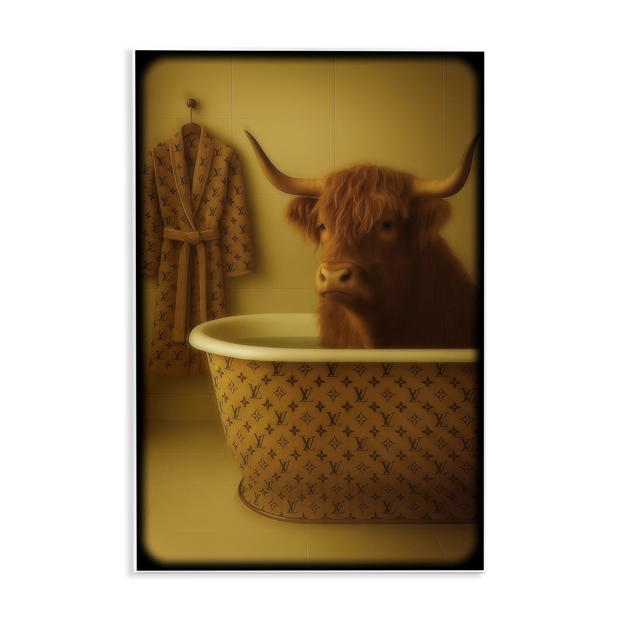 Stupell Industries Couture Highland in Luxury Tub Wall Plaque Art, design by Grotto Studios