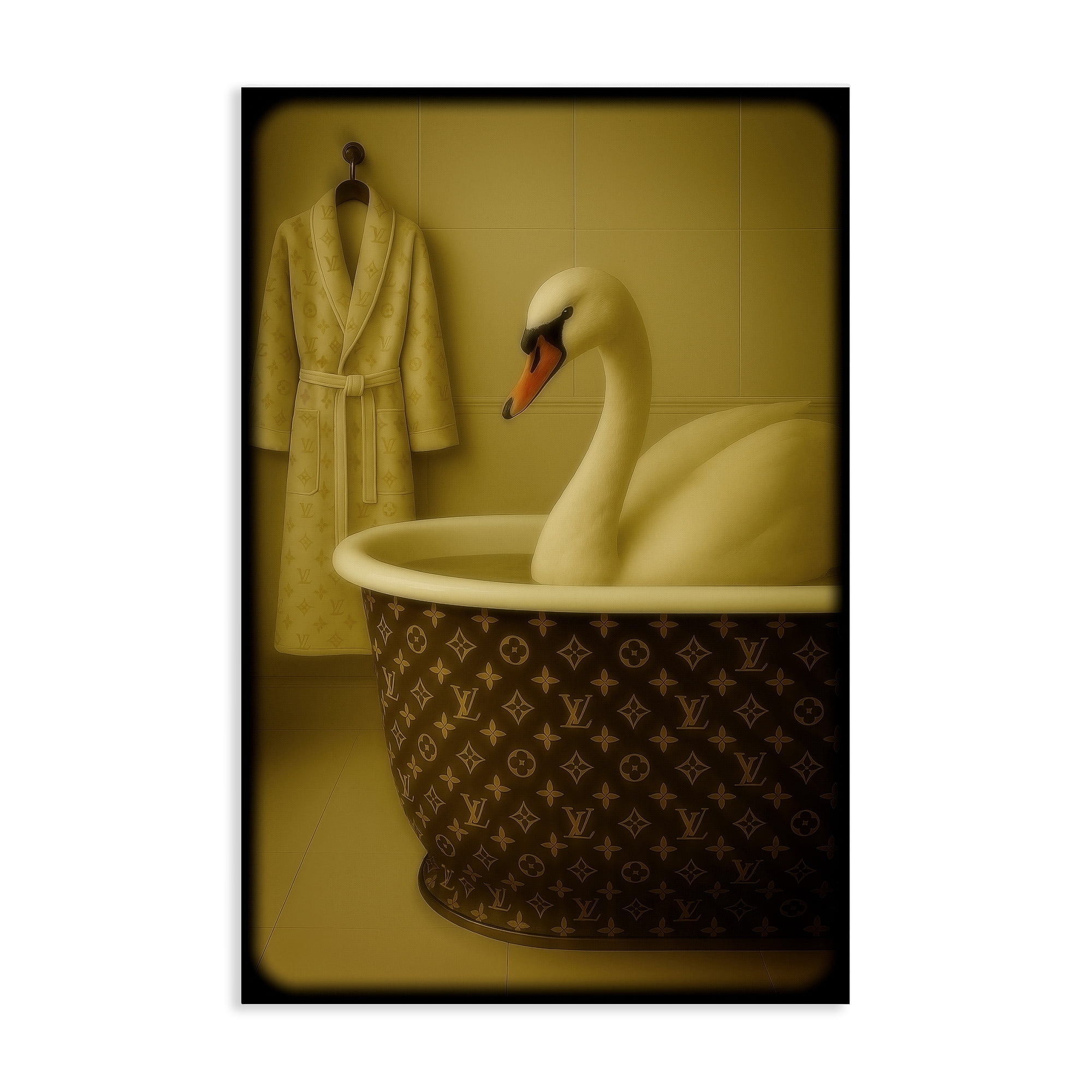 Stupell Industries Couture Swan in Luxury Tub Canvas Wall Art, design by Grotto Studios