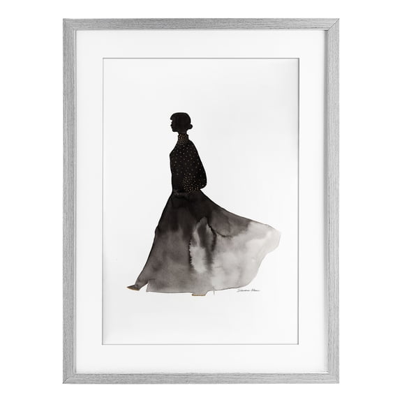Stupell Industries Covered In Gold Silhouette Gray Framed Print Under Glass design by Simone Elum, 20 x 14