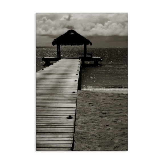 Stupell Industries Covered Jetty Dock Landscape Photography Gallery Wrapped Canvas Art Print Wall Art, 24 x 36