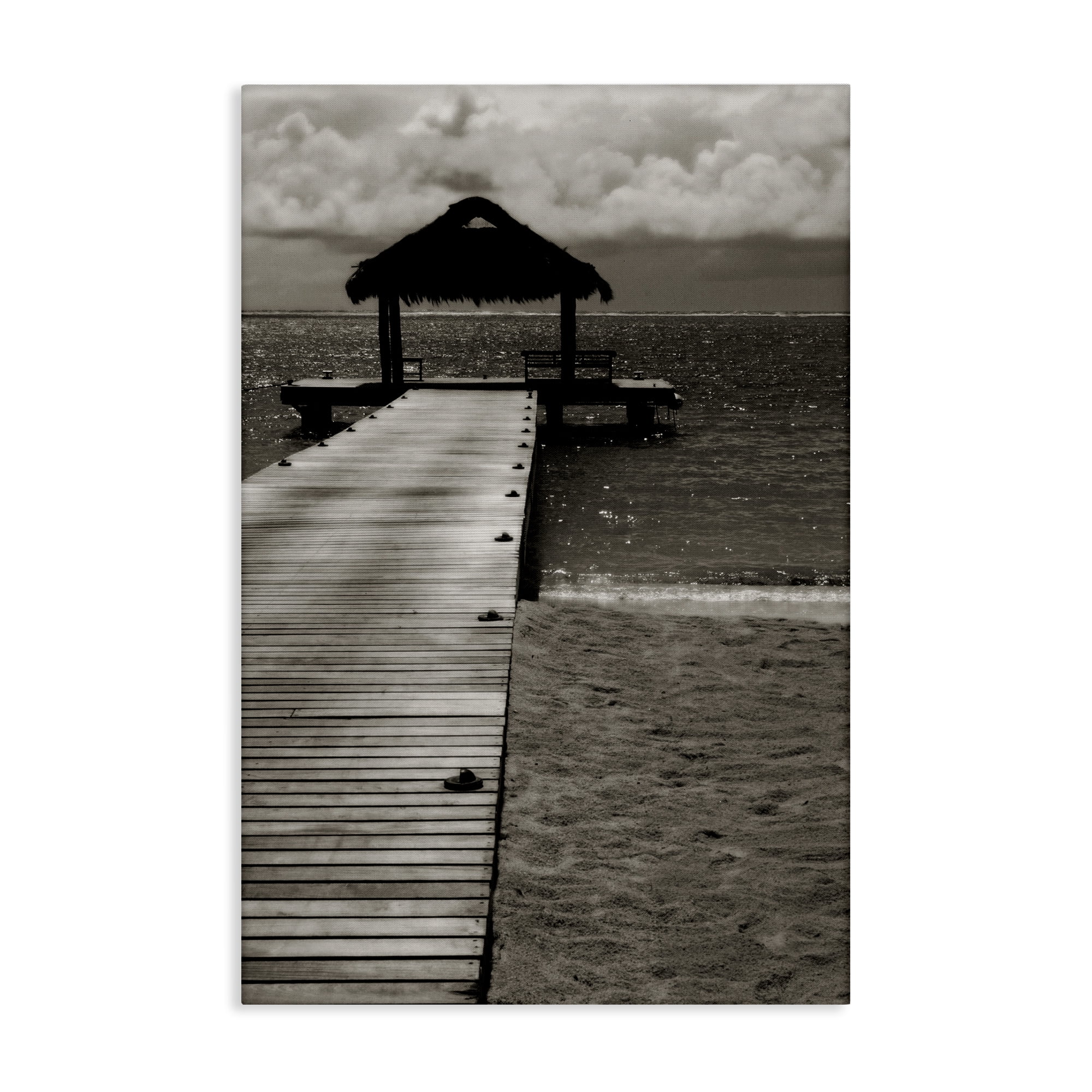 Stupell Industries Covered Jetty Dock Landscape Photography Gallery Wrapped Canvas Art Print Wall Art, 30 x 45