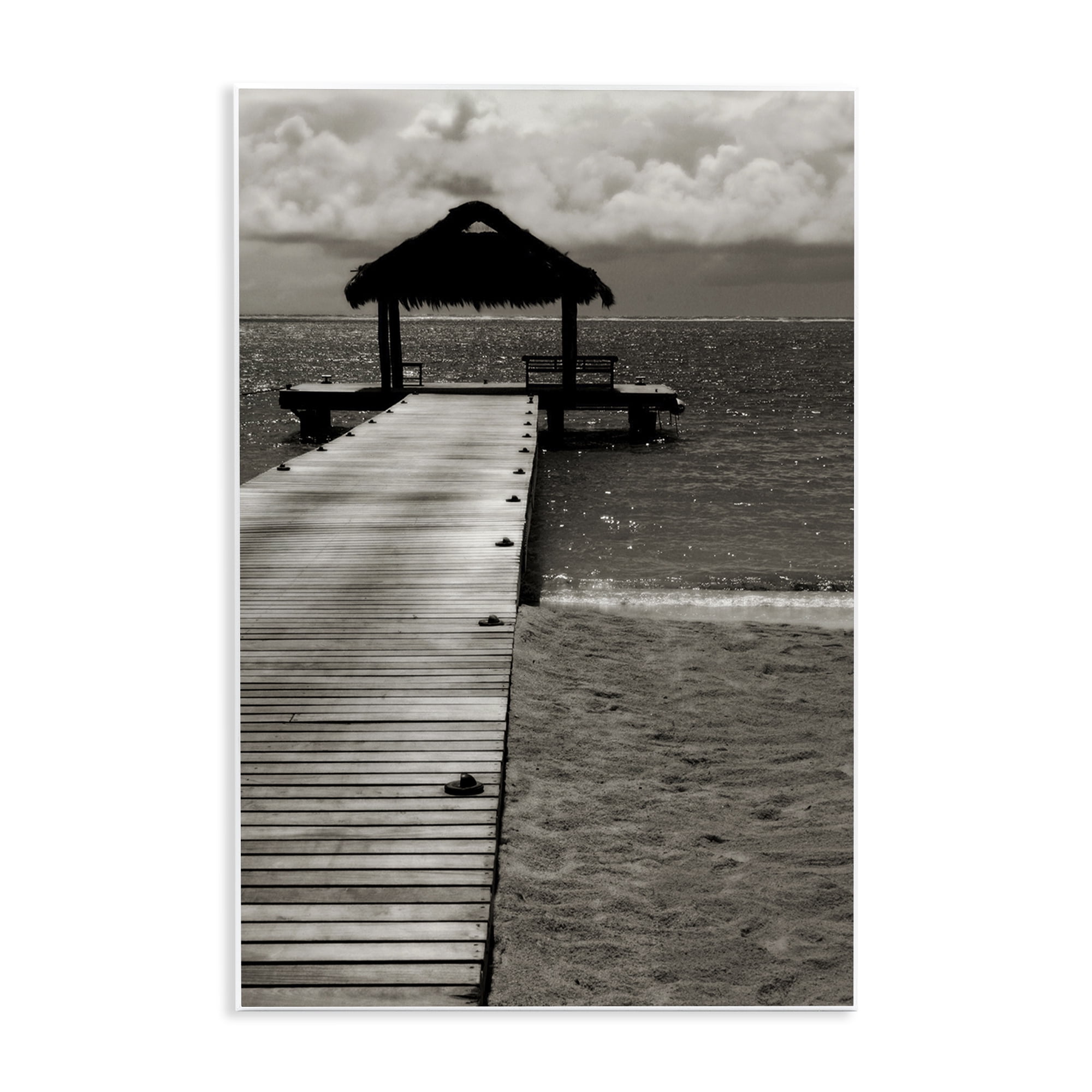 Stupell Industries Covered Jetty Dock Landscape Photography Unframed Art Print Wall Art, 13 x 19