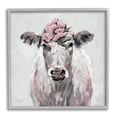 thumbnail image 1 of Stupell Industries Cow Cattle Flower Blossom Botanical Painterly Illustration , 12 x 12, Design by Michele Norman, 1 of 5