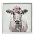 thumbnail image 1 of Stupell Industries Cow Cattle Flower Blossom Botanical Painterly Illustration , 24 x 24, Design by Michele Norman, 1 of 6